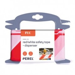 Fita Não Adesiva Sinalização Branco/Vermelho 80mmx100m