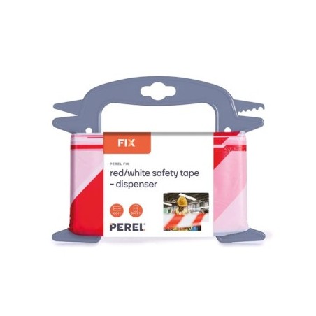 Fita Não Adesiva Sinalização Branco/Vermelho 80mmx100m