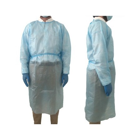 Bata Descartável Impermeável Azul (Marcação CE) 31g 10un