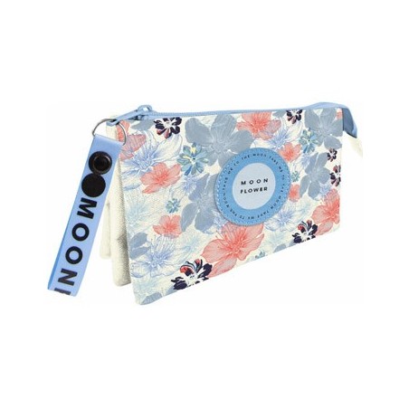 Estojo Triplo Retangular Ambar Moonflower Blosson