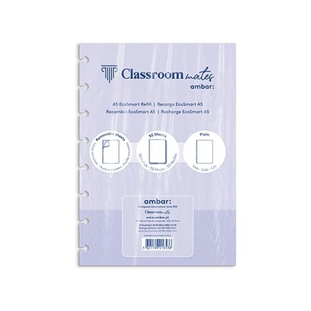 Recarga Caderno Inteligente Ambar EcoSmart A5 Liso 50Fls
