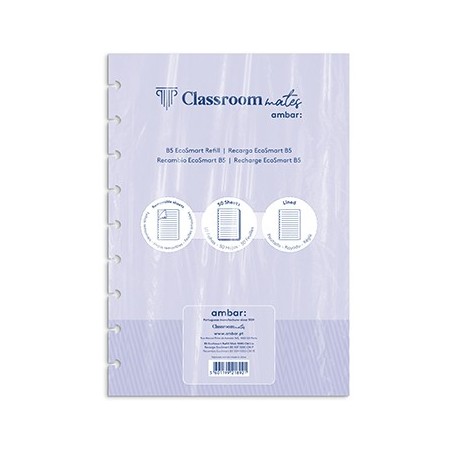 Recarga Caderno Inteligente Ambar EcoSmart B5 Pautado 50Fls