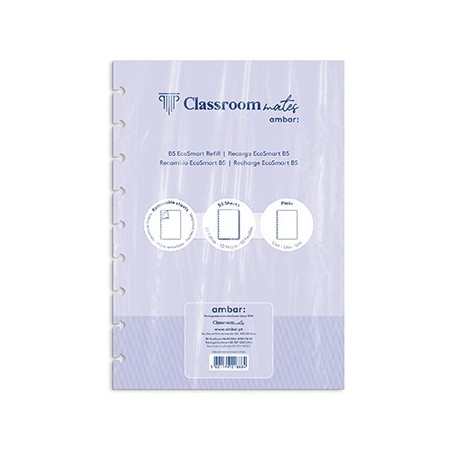 Recarga Caderno Inteligente Ambar EcoSmart B5 Liso 50Fls