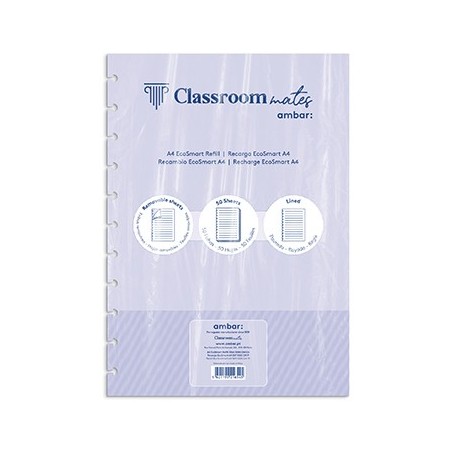 Recarga Caderno Inteligente Ambar EcoSmart A4 Pautado 50Fls