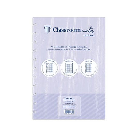 Recarga Caderno Inteligente Ambar EcoSmart A4 Quadri 50Fls