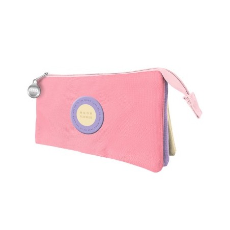 Estojo Triplo Retangular Ambar Pastel Campus Moonflower