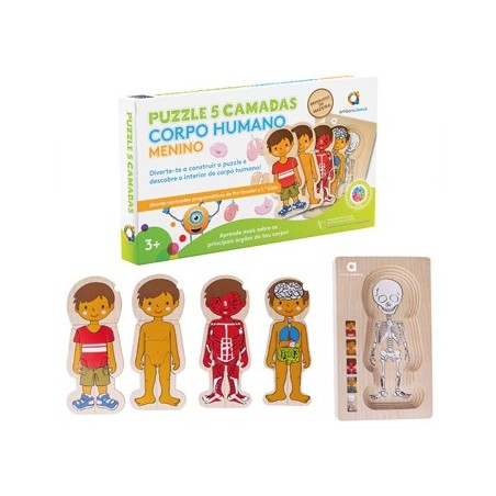 Puzzle Corpo Humano Menino Ambarscience