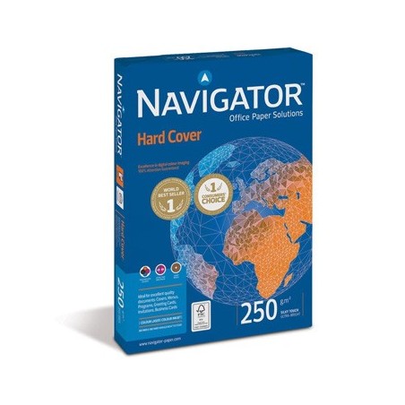Papel 250gr Fotocopia A4 Navigator Hard Cover 1x125Fls