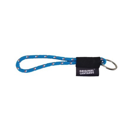 Fita Lanyards Short Nautic Azul Claro / Laranja ø7 x 175 mm