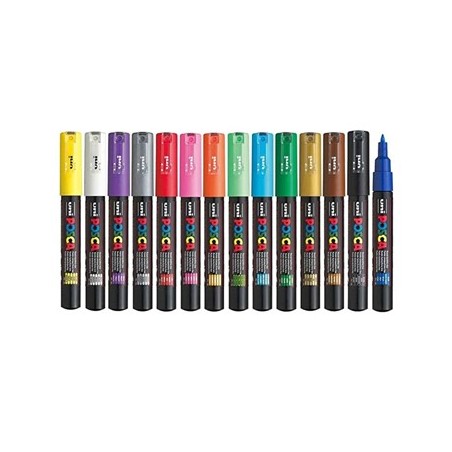 Marcador Uniball Posca PC-1M 0,7mm 15 Cores 15un