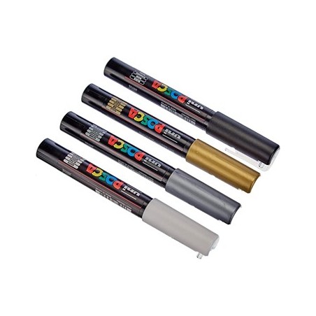 Marcador Uniball Posca PC-1M 0,7mm 4 Cores 4un