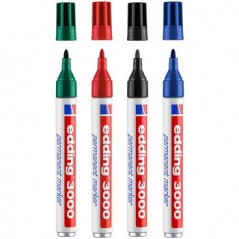 Marcador Permanente Grosso 4 Cores 1,5-3mm Edding 3000 1un