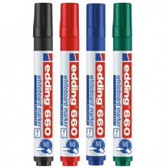 Marcador Quadros Brancos 4 Cores 1,5-3mm Edding 660 4un
