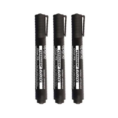 Marcador Permanente Grosso Preto 2mm Epene EP11-2002 3un