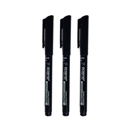 Marcador Permanente Fino Preto Epene 3un