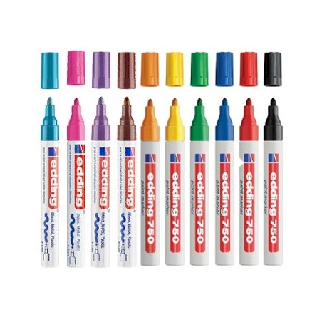 Marcador Grosso 10 Cores 2-4mm Edding 750 10un