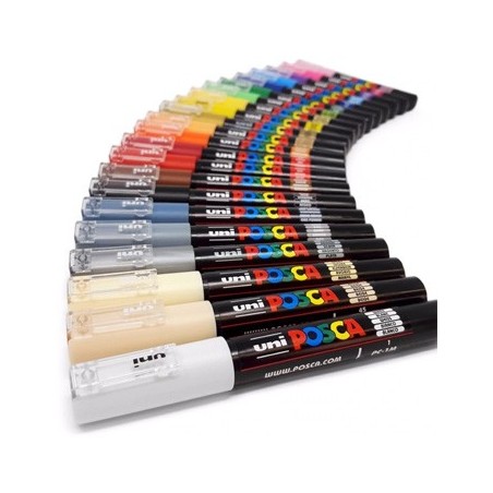 Marcador Uniball Posca PC-1M 0,7mm 21 Cores 21un