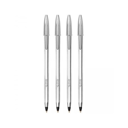 Esferográfica Preto 1mm BIC Edição Especial Prateado 4un