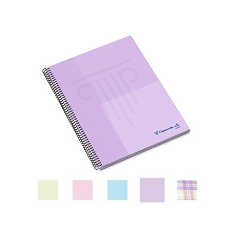 Caderno Espiral A4 Quadriculado Ambar WB Sortido Pastel 1un