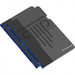 Caderno Agrafado A4 Pautado PP Ambar Preto 2un