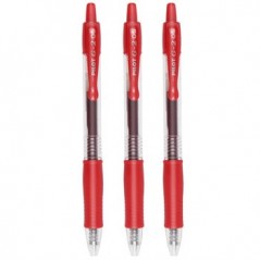 Esferográfica Vermelho 0,5mm Gel Retrátil Pilot G-2 3un