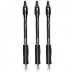 Esferográfica Preto 0,5mm Gel Retrátil Pilot G-2 3un