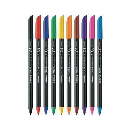 Marcador Médio 10 Cores 1mm Edding 1200 10un