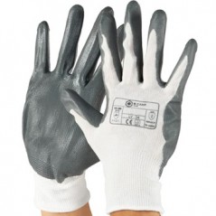 Luvas em Malha Nitrilo Tamanho 8 (M) Cinzentas