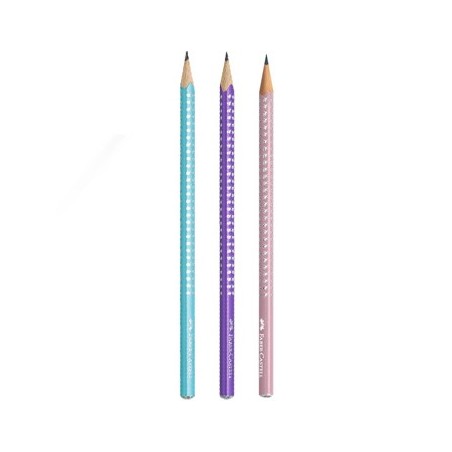 Lápis Grafite 1B Faber-Castell Sparkle Blister 3un