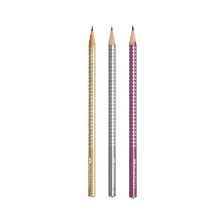Lápis Grafite 1B Faber-Castell Sparkle Blister 3un