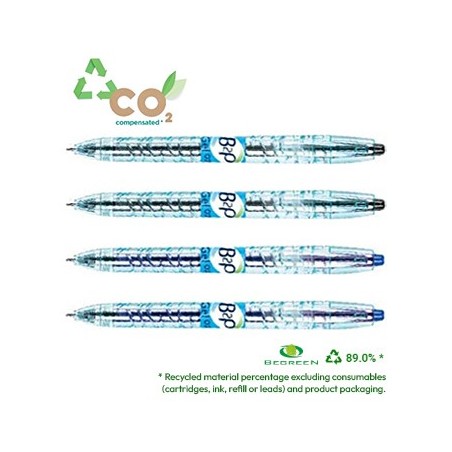 Esferográfica Preto e Azul 0,7mm Gel Retrátil B2P BG 2+2un