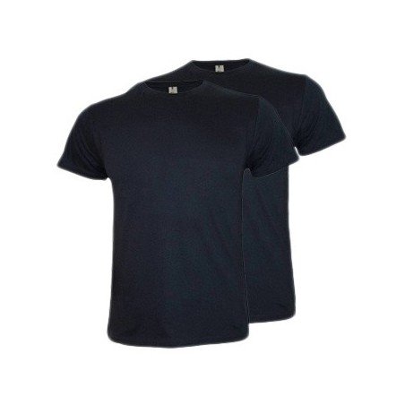 T-Shirt Adulto Algodão 155g Azul Navy Tamanho L Pack 2un