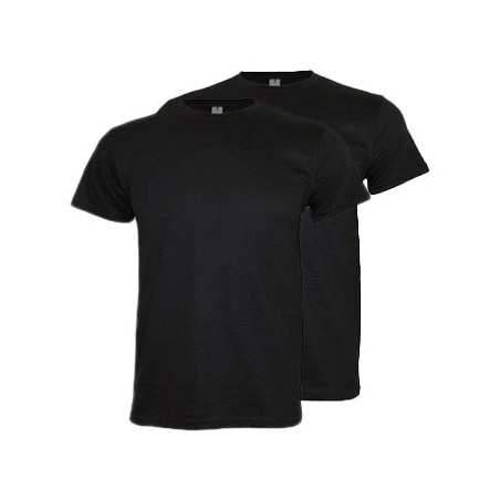 T-Shirt Adulto Algodão 190g Preto Tamanho S Pack 2un