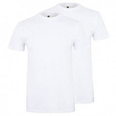 T-Shirt Criança Algodão 155g Branco Tamanho 7/8 Pack 2un