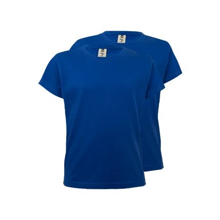 T-Shirt Criança Algodão 155g Azul Índigo Tamanho 3/4 Pack2