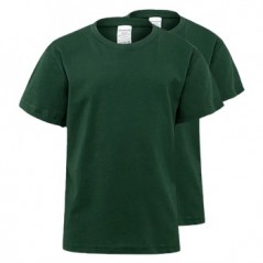 T-Shirt Criança Algodão 155g Verde Garrafa Tam 5/6 Pack2