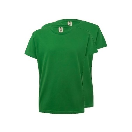 T-Shirt Criança Algodão 155g Verde Kelly Tamanho 9/11 Pack2
