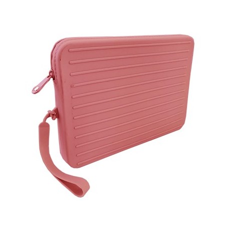 Bolsa Silicone XL Up North com Fecho Rosa Coral Apli