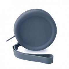 Porta Moedas Silicone Up North com Fecho Azul Cinza Apli