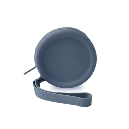 Porta Moedas Silicone Up North com Fecho Azul Cinza Apli