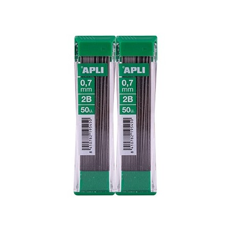 Minas Grafite 0,7mm 2B Apli Blister 100un