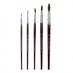 Pincel Guache Aguarela Redondo Nº1/2/4/6/10 Giotto 5un