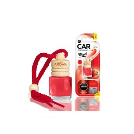 Ambientador Carro Aroma Car Wood Strawberry 6ml
