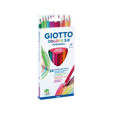 Lápis Cor Aguarelável Giotto Colors 3.0 Cx Cartão 24un