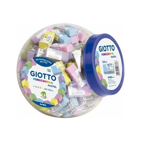 Borracha Giotto Happy Gomma Pastel Bomboneira 120un
