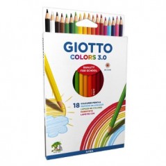Lápis Cor 18cm Giotto Colors 3.0 Cx Cartão 18un