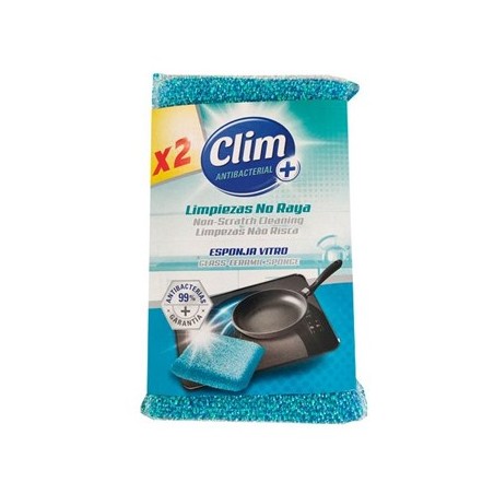 Esponja Esfregão Clim Antibacterias para Vitro Pack 2un