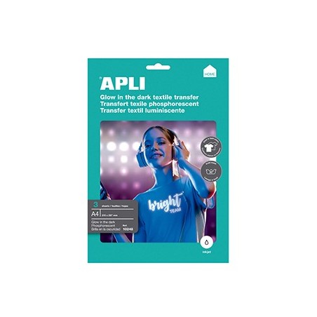 Papel Transfer T-Shirt InkJet A4 Apli Tec Escuros Brilho 3F