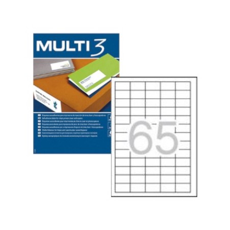 Etiquetas 038x021,2mm 500Fls A4 Multi3 32500un