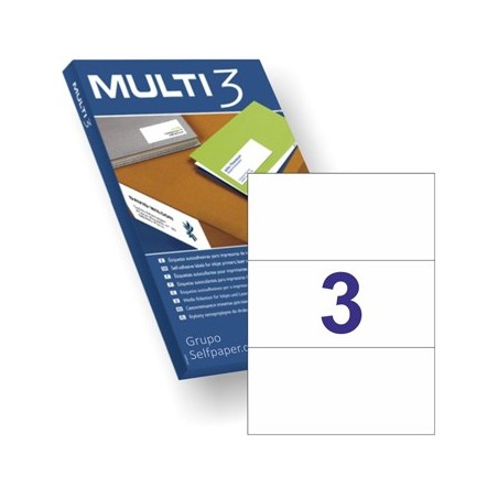 Etiquetas 210x099mm 100Fls A4 Multi3 300un